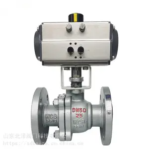 供应气动球阀Q641F软密封GT/AT/AW气动执行器法兰球阀