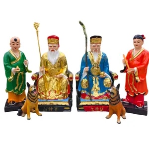 1.1米山神爷土地爷神像制作 山爷菩萨福德正神树脂玻璃钢佛像摆件