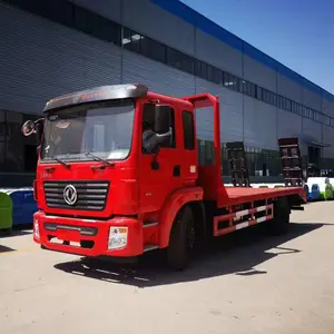 供应国六东风锦程V6EQ5180TPBGSZ6D平板运输车 150以下挖机拖车