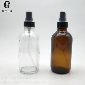 洗手液玻璃瓶透明乳液瓶125ml直精油瓶洗发水玻璃瓶