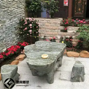 石雕厂家加工定做大理石石雕桌子 石材椅子 桌椅雕刻