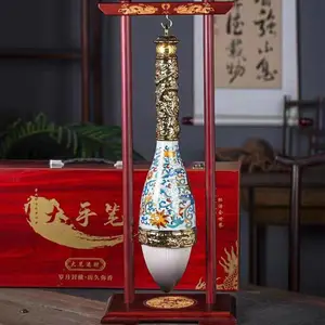 白酒灌装密封酒罐 陶瓷酒瓶3.6斤5斤 粉彩镀金大手笔工艺酒具摆件