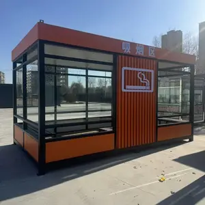 养老院吸烟亭 酒店吸烟亭 公共区域净化吸烟室 金同创吸烟亭