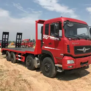 12米平板拖车 东风D7前四后八平板运输车 四桥9米平板运输车