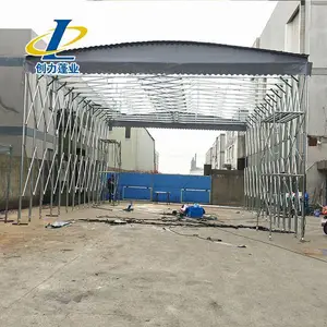 定做推拉篷布_长葛大型电动推拉棚定做悬空雨篷