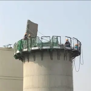 九江钢烟囱60米拆除施工方案金蜘蛛高空质量好 成本低 见效快