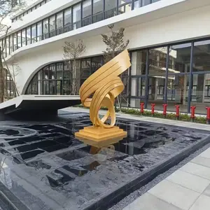 高端304不锈钢雕塑 园林景观抽象几何造型耐候性金属艺术品