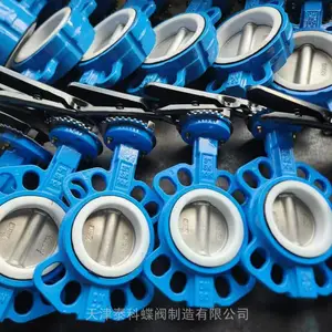 泰科衬氟蝶阀 手柄衬塑阀门 半衬/全衬 PTFE/F4 D71F4-10Q