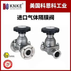 进口气体隔膜阀 耐腐蚀可更换膜片 美国科恩科KNKE品牌