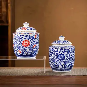 陶瓷茶叶罐定做厂家 密封罐子定制LOGO茶叶店礼品包装罐开业随手礼