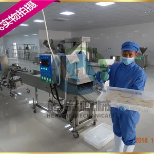 肉饼上浆裹糠流水线 全自动肉饼加工设备 【恒品机械】