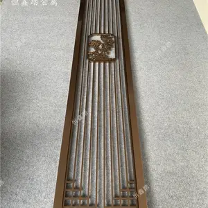 供应铝艺镂空隔断 铝板浮雕屏风 兰花造型雕刻屏风 金属屏风