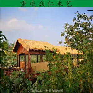 北碚公园实木长廊 芬兰木古建长廊 众仁木艺