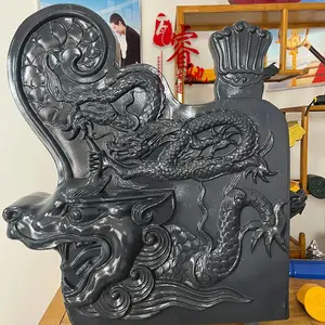 铝合金吻兽仿古建筑屋顶装饰构件螭吻金属材质防腐防锈耐久性强