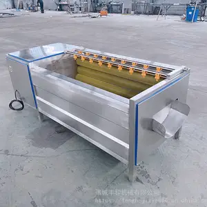现货供应红薯土豆去皮清洗机 大姜莲藕毛辊去皮清洗机 海鲜清洗去泥机