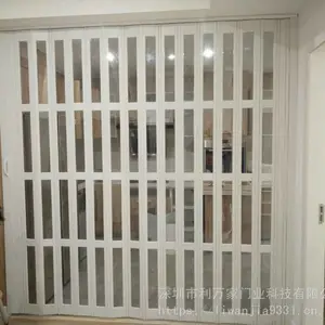 家装隔断铝合金推拉折叠门弧形侧推横向卷帘门厨房透明卷帘门