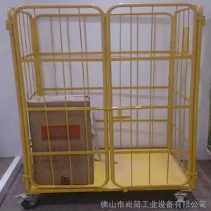 物料搬运周转带轮式铁制笼框 防雨效果好 不生锈 无气味