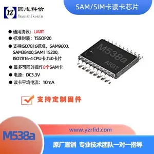 圆志科信 M538a SAM 读卡芯片 地铁闸机专用 RS232 接口密钥安全认证