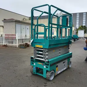 全自行剪叉式升降机 电动液压自行走高空作业平台 6-14 米全自行升降车