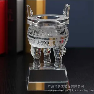 广东水晶鼎摆件礼品定制 水晶鼎礼品定制 企业典礼品