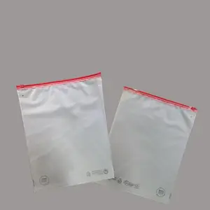 再生磨砂拉链袋,定做红色拉链,适用电商、服装包装等包装领域