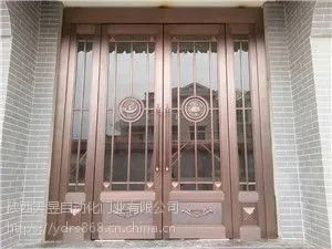 西安仿铜门维修 西安镀铜板铜门加工 西安别墅铜门安装