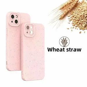 环保可降解手机壳适用于 iPhone 11、12、13、14 15 16 17 小麦秸秆柔软保护壳，可生物降解、可堆肥的手机壳