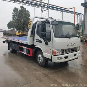 江淮黄牌清障车_骏铃e6平板市政道路清障车_云内156马力道路救援车现货