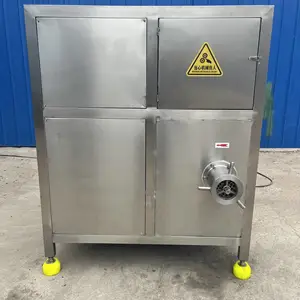 大型冻肉冻盘破碎绞肉一体机商用冻盘破碎设备不锈钢材质