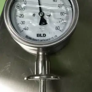 brighty|BLD|布莱迪卫生双金属温度计WSSF-416径向活动螺纹0-100℃
