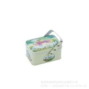 厂家直销马口铁创意型手提收纳盒食品罐通用玩具糖果马口铁罐