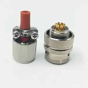 Y50EX系列Y50EX-0809TK2 9芯圆形电连接器源头工厂航插 英制壳体可以J598系列互插 铜镀金接触件 铝合金壳体