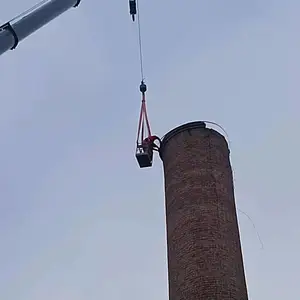钢烟囱顶口向下拆除 金蜘蛛高空有专业团队手续齐全上门设计施工