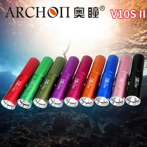 ARCHON奥瞳V10SII二代户外潜水手电筒 1200流明 小直筒 100米防水 聚光远射 水肺自由潜