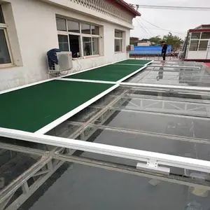 沧州地区定做天幕蓬 阳光房户外电动遮阳隔热天幕蓬 室内遮阳天棚帘 蜂巢帘定做