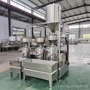 山东黄豆加工设备厂家 全自动三联磨浆机新款蜜蜂200磨浆设备厂家