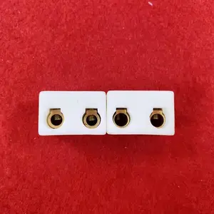 五眼瓷陶瓷接线柱电炉连接器耐高温绝缘陶瓷接线端子高频滑石瓷