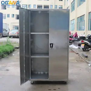大川304不锈钢工具柜带锁收纳储物柜隔层活动柜