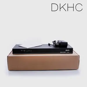 东科恒创 DVI分配器 HDMI一分四信号分屏器视频一进四出分屏显示