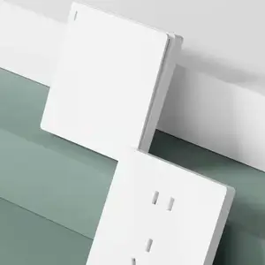 白色大板墙壁开关 塑料板大板墙壁开关 全塑款墙壁开关插座 正桊墙壁开关插座