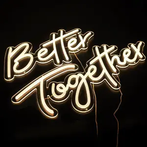 BetterTogether字母挂灯背景墙装饰灯牌亚马逊 led婚礼霓虹灯造型
