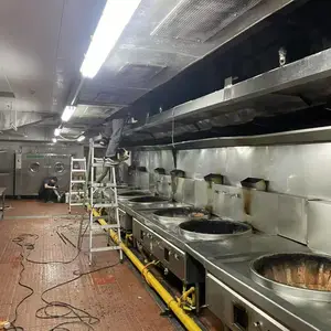 江门利满顺利酒店学校工厂食堂商用油烟机清洗油烟管道烟道风机净化器