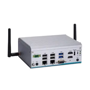 艾讯新款无风扇嵌入式系统eBOX100B N150处理器双网2HDMI 4COM迷你工控机