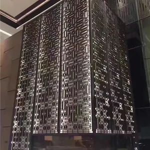 不锈钢拉丝屏风_激光镂空红古铜屏风_专业定制办公酒店用屏风隔断厂家