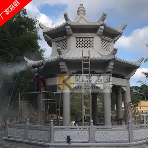 工艺精美 八角石雕亭子 户外石头凉亭 花岗岩定制 凯岩石刻