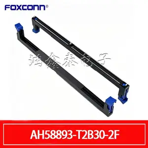Foxconn富士康 DDR4内存插槽 288Pin 立式贴片 SMT式 黑体蓝耳 AH58893-T2B30-2F