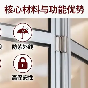 商铺折叠门厂家机场店铺透明折叠门无地轨隔断