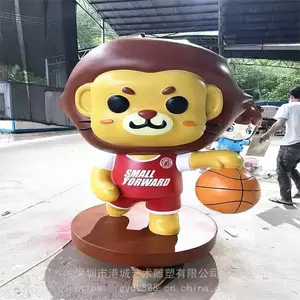 森林公园吉祥物雕塑 玻璃钢卡通小熊动物公仔雕塑