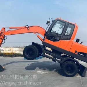 『优质』神工SG90W-9C轮式挖掘机 厂家直销18万起 ,2019年新款挖掘机,可选装属具挖土机