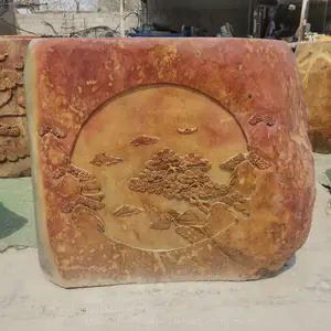 花园端砚石雕洗手盆 天然石材洗手盆拖把池石